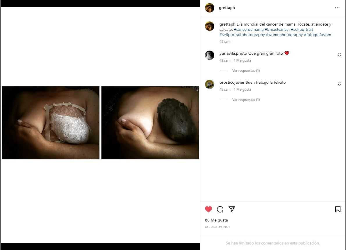 Obra fotográfica de Gretta Penélope en Instagram